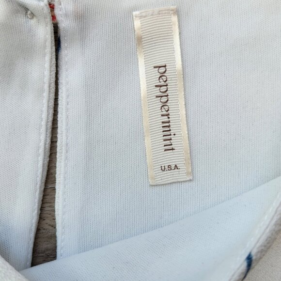 Peppermint Floral Sheath Dress Womens Small Pink Red Short Sleeves - Picture 4 of 9